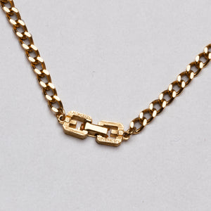 Vintage Givenchy Gold Choker Necklace with Rhinestones