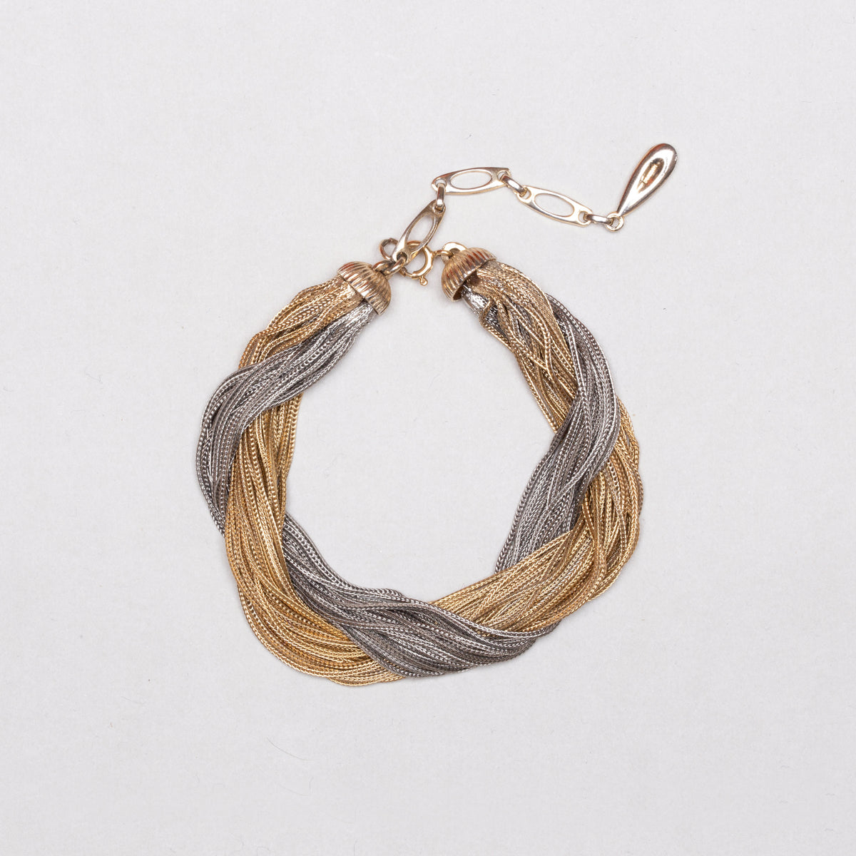 Vintage Dior Two-tone Snake Chain Twist Bracelet