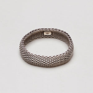 Vintage Tiffany & Co. Silver Somerset Mesh Bangle Bracelet