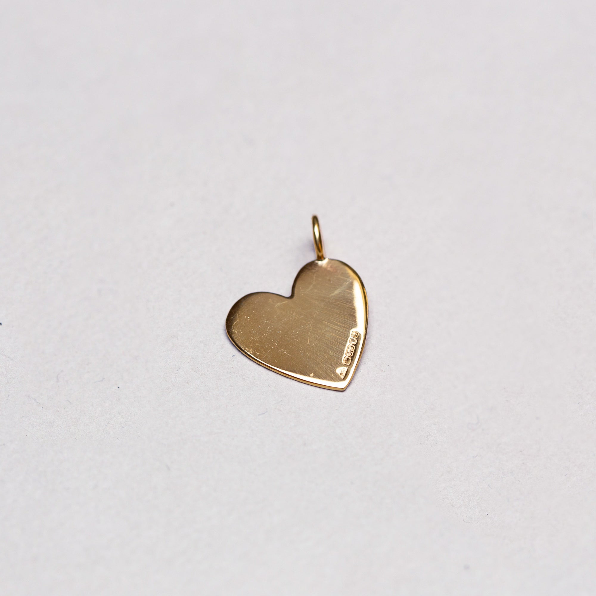 9ct Gold Heart Pendant Charm