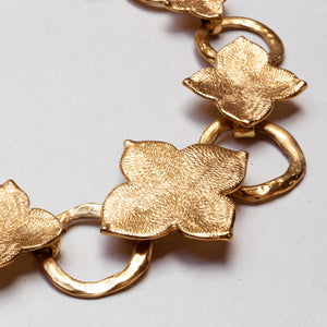 Vintage Gold Flower Chain Necklace