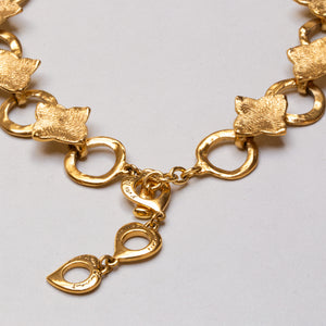 Vintage Gold Flower Chain Necklace