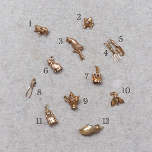 Vintage 9ct Gold Pendant Charms - Cat