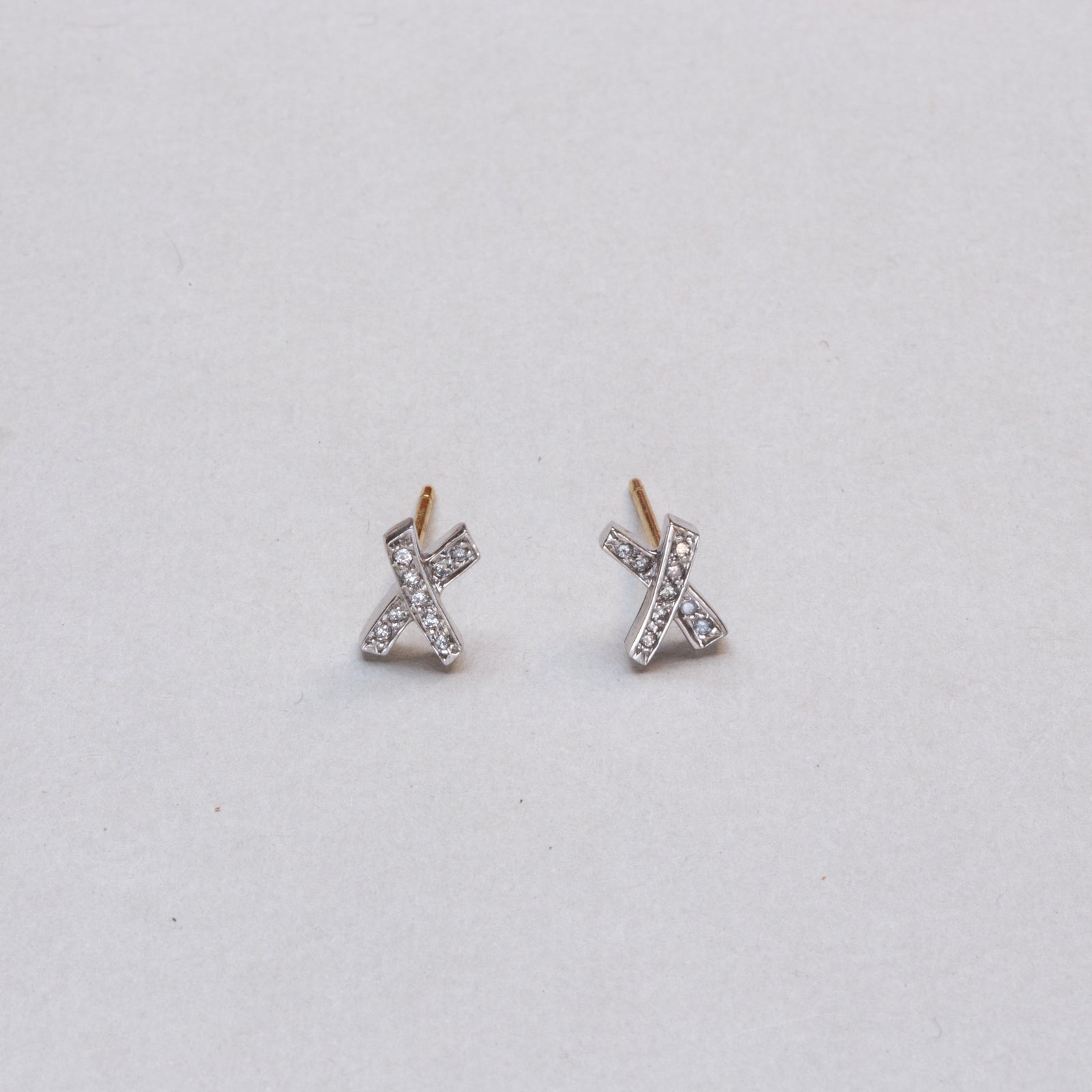 Vintage Tiffany Paloma's Graffiti X Earrings with Diamonds