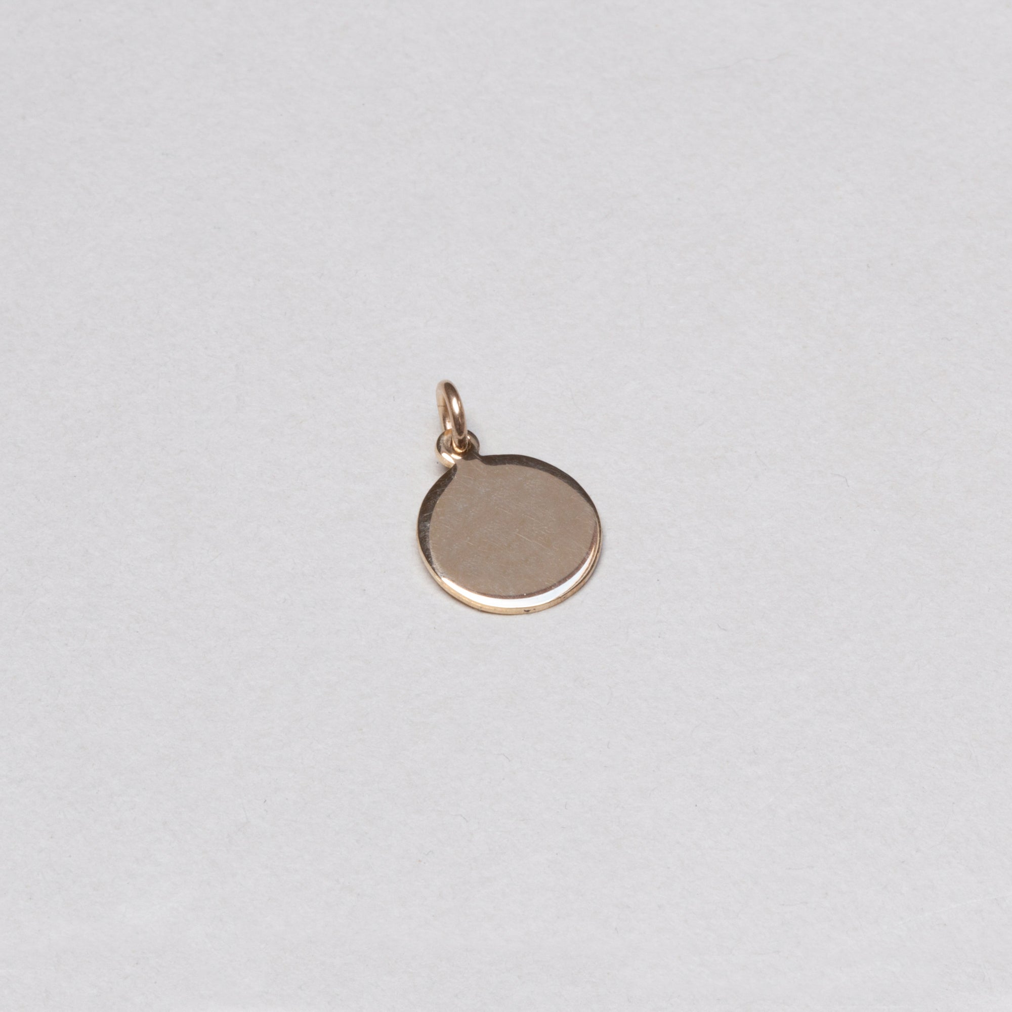 9ct Gold Disc Pendant Charm (Small)