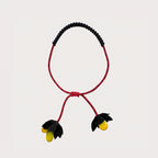 Vintage Marni Black and Yellow Floral Rope Necklace