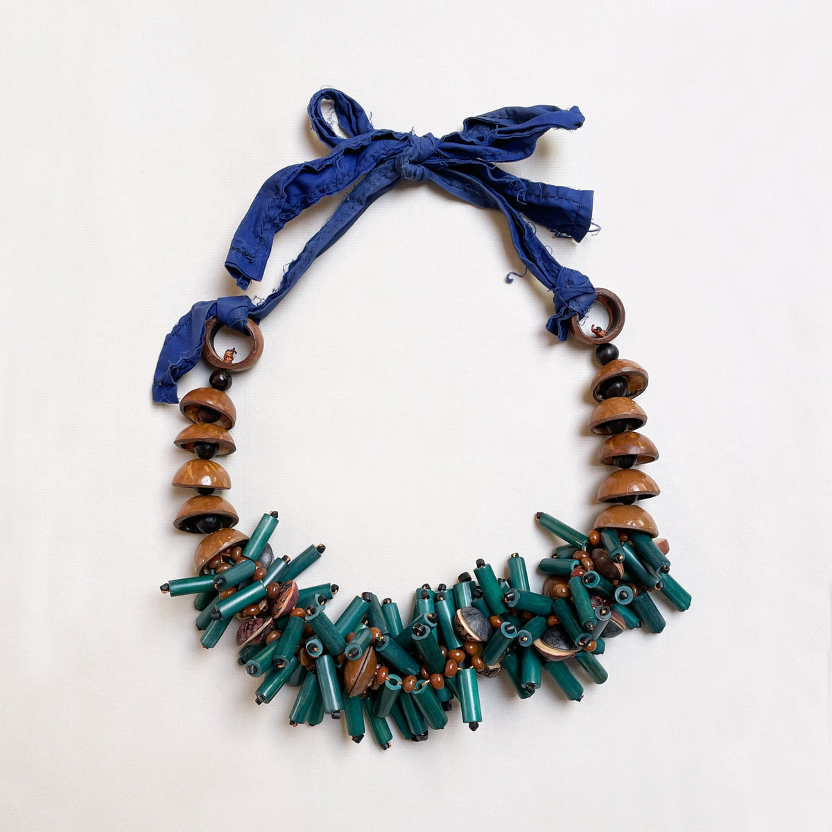 Vintage Marni Beaded Necklace with Ribbon Tie