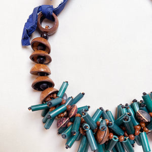 Vintage Marni Beaded Necklace with Ribbon Tie