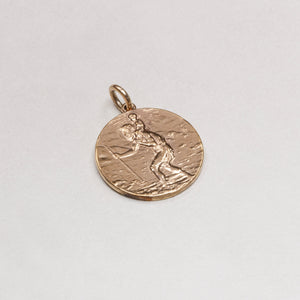 Vintage 9ct Gold St. Christopher Charm Pendant