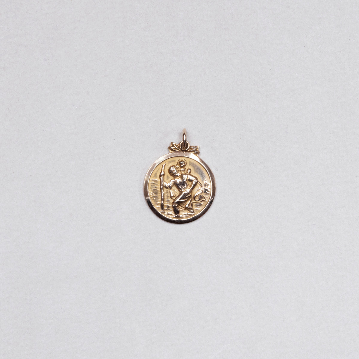 Vintage 9ct Gold St. Christopher Charm Pendant