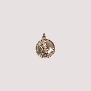 Vintage 9ct Gold St. Christopher Charm Pendant