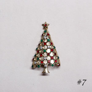 Vintage Christmas Tree Brooch