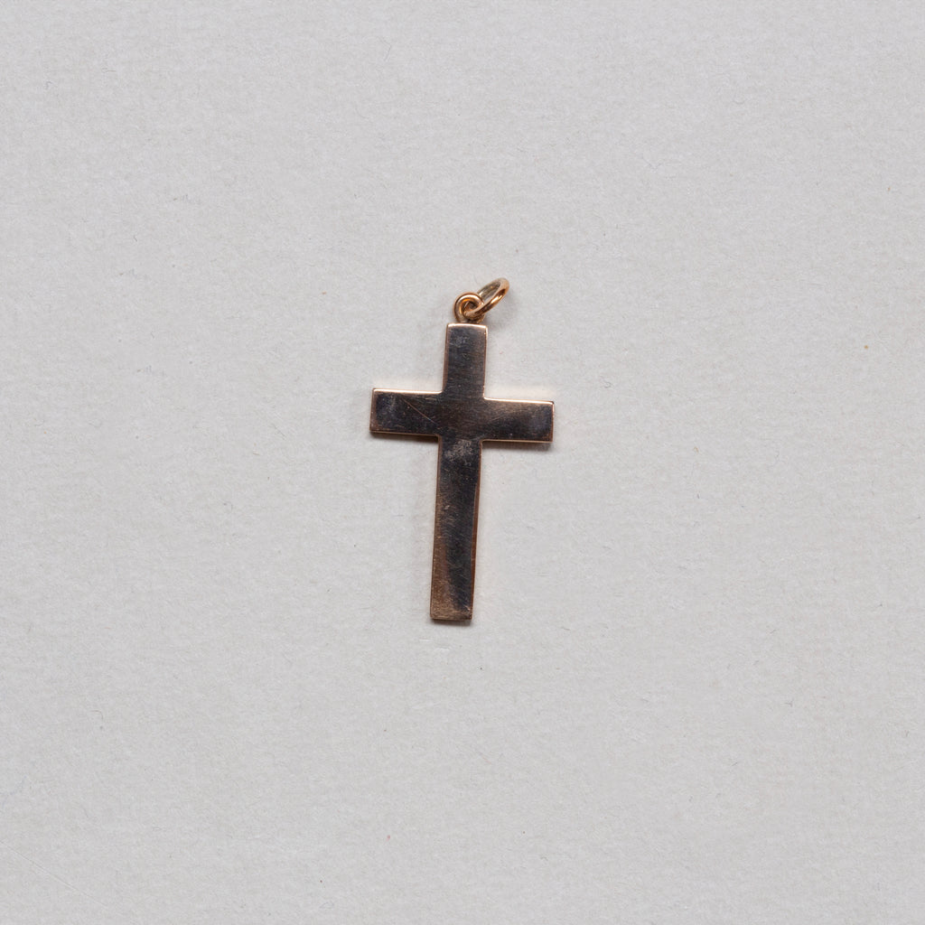 Vintage 9ct Gold Cross Pendant Charm #1