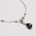 Vintage White Gold Bracelet with Black Onyx and Diamonds