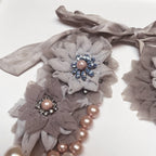 Vintage Emporio Armani Floral Faux Pearl Necklace
