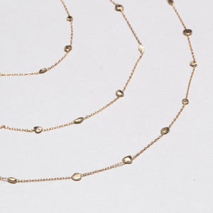 Vintage Triple-Strand Gold Nuggets Necklace