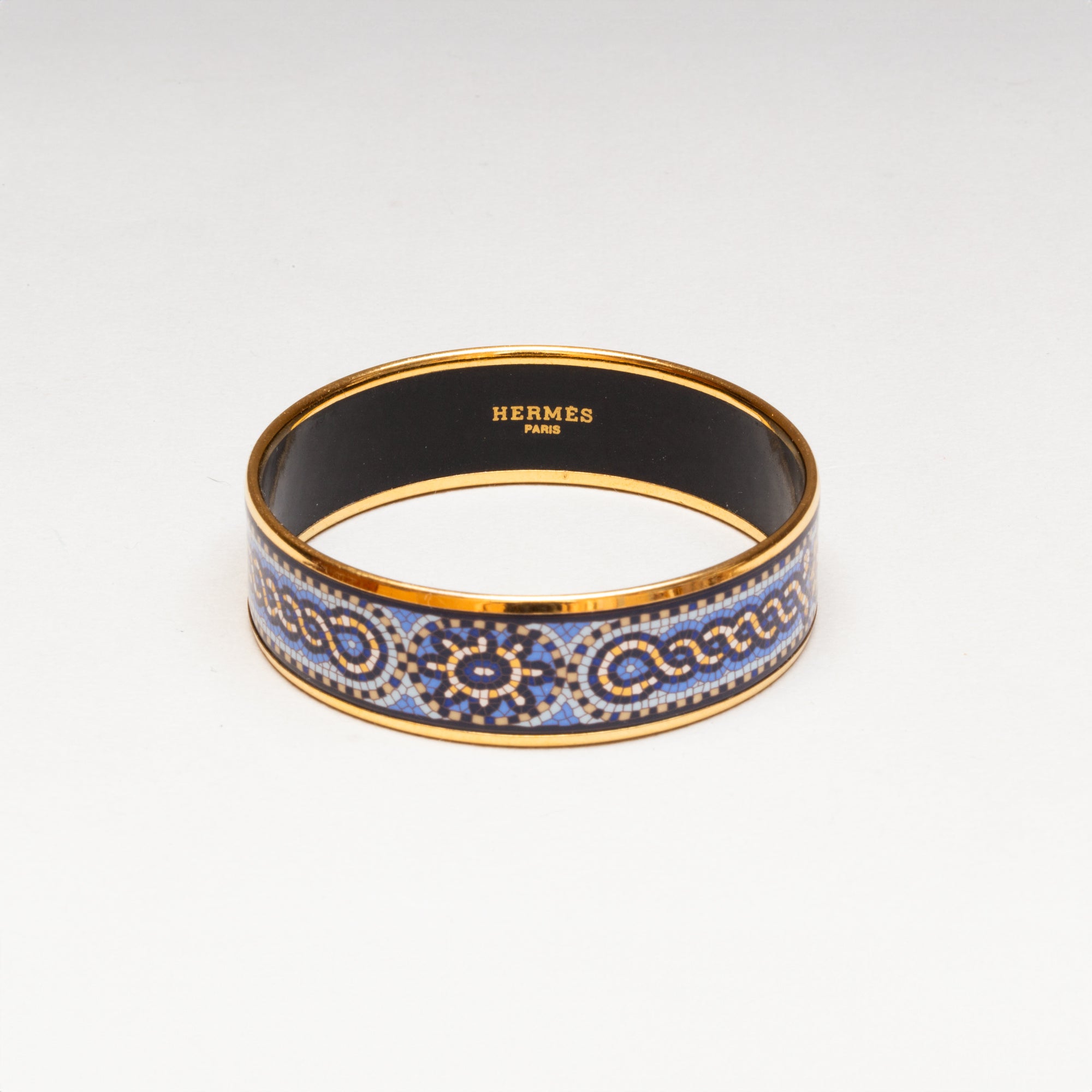 Vintage Hermès Cloisonné Bangle in Blue