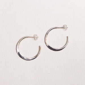 Silver Irregular Open Hoop Earrings