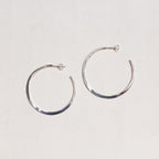 Silver Irregular Open Hoop Earrings