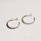 Silver Irregular Open Hoop Earrings