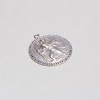 Vintage Silver St. Christopher Charm Pendant with Sapphires #6