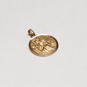 Vintage 9ct Gold St. Christopher Charm Pendant