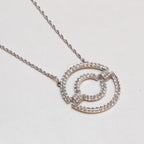 Vintage Givenchy Silver-tone Chain Necklace with Rhinestones
