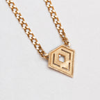 Vintage Givenchy Black and Gold Rhombus Enamel Necklace