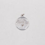 Vintage Silver St. Christopher Charm Pendant with Sapphires #8