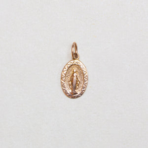 Vintage 9ct Gold Madonna Pendant Charm