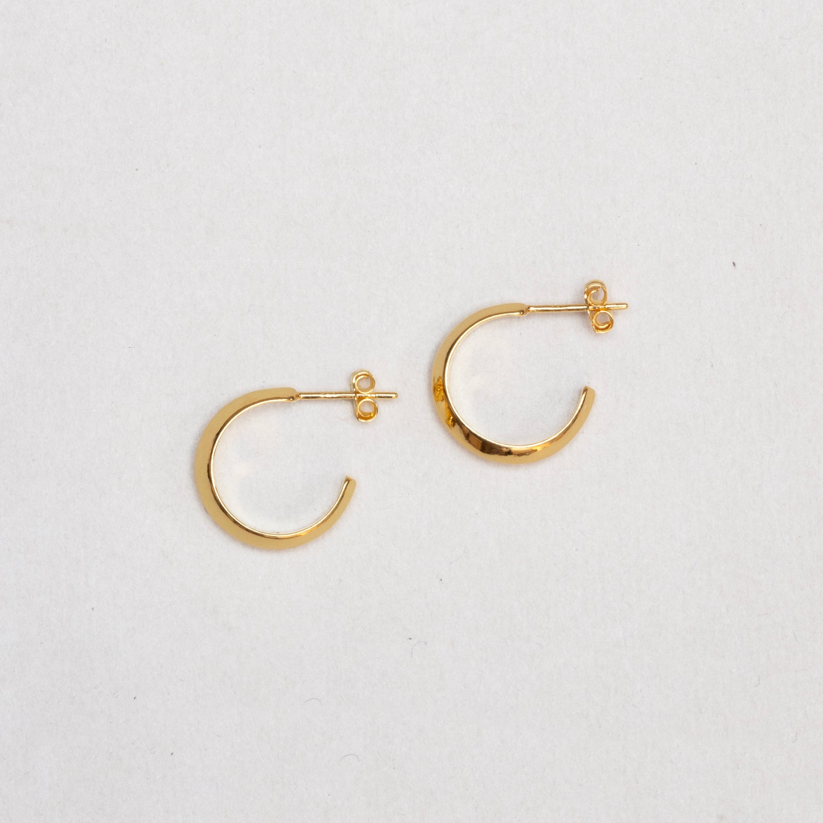 Gold-plated Open Hoop Earrings