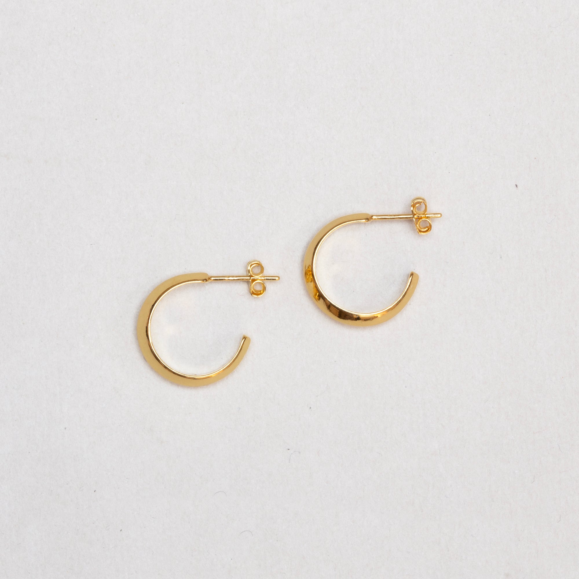 Gold-plated Open Hoop Earrings