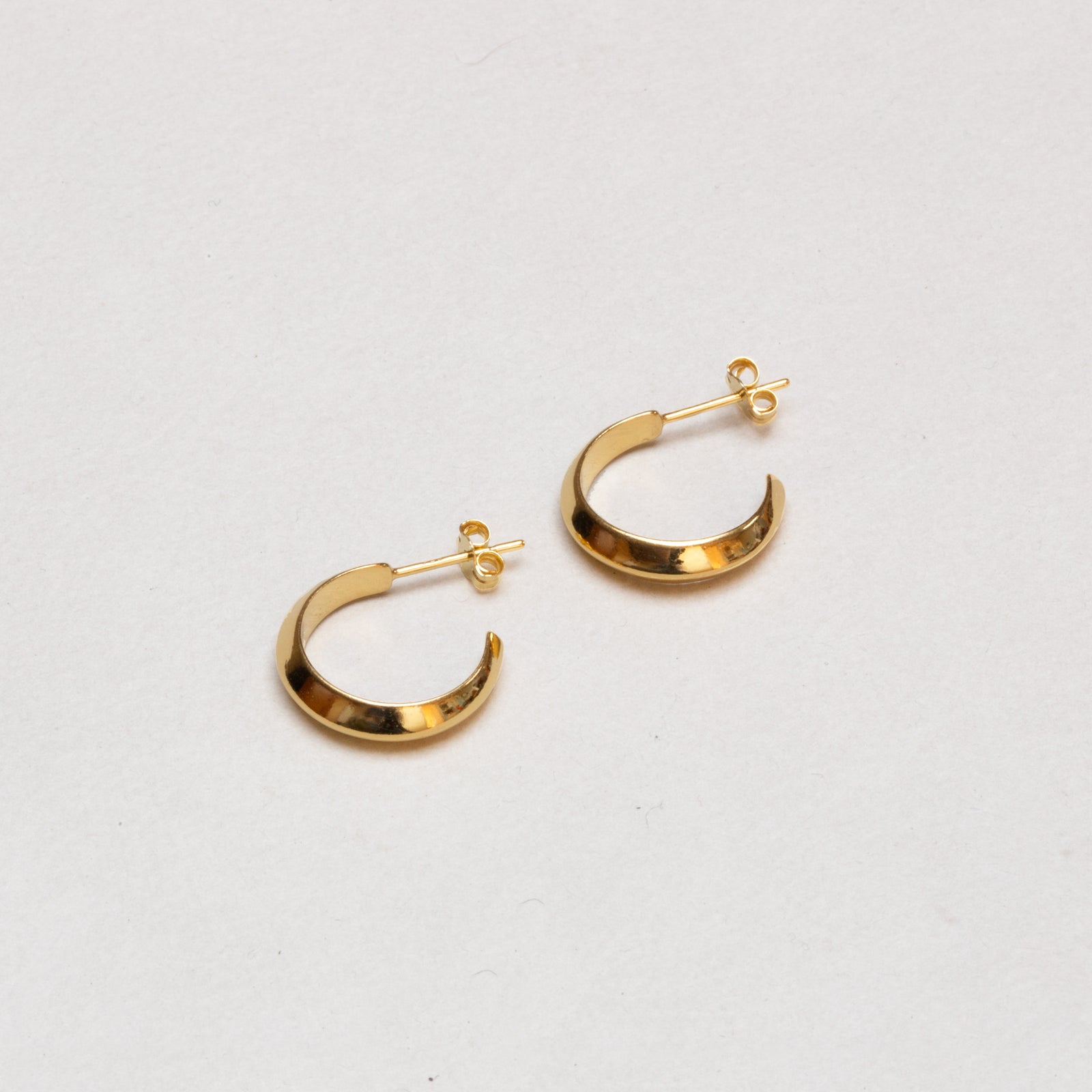 Gold-plated Open Hoop Earrings