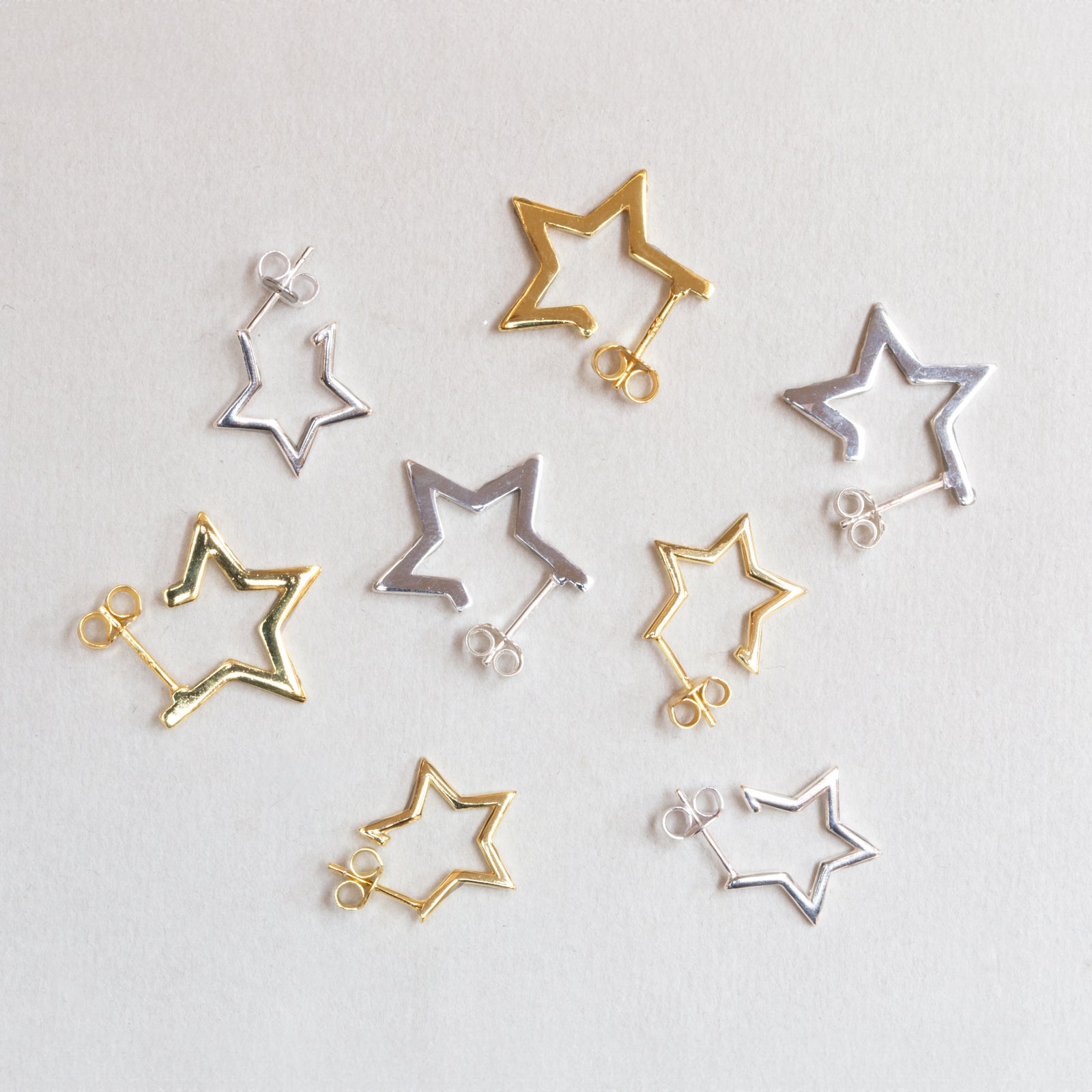 Star Hoop Earrings