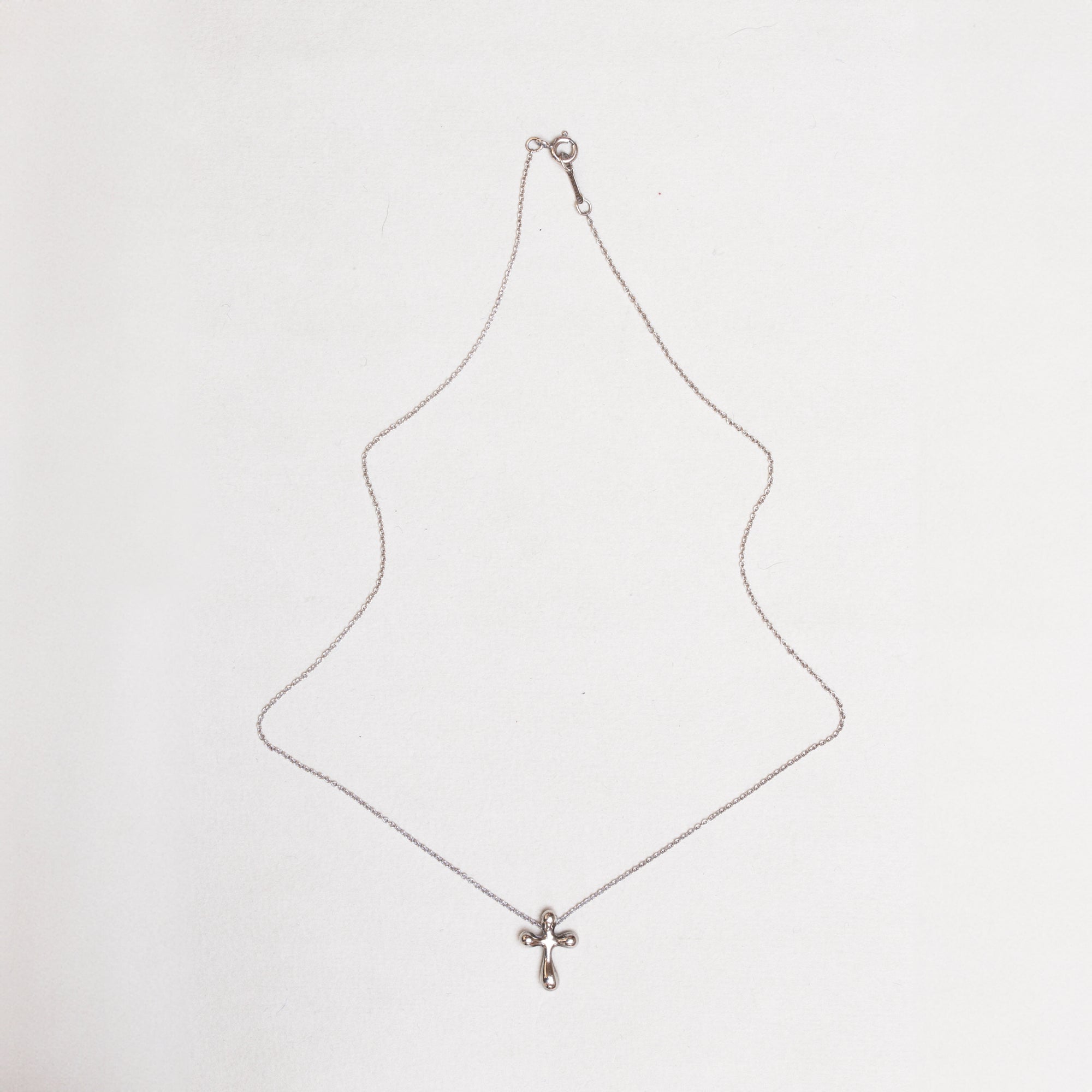 Vintage Tiffany Sterling Silver Elsa Peretti Cross Necklace