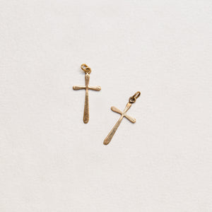 Vintage 9ct Gold Cross Pendant Charm