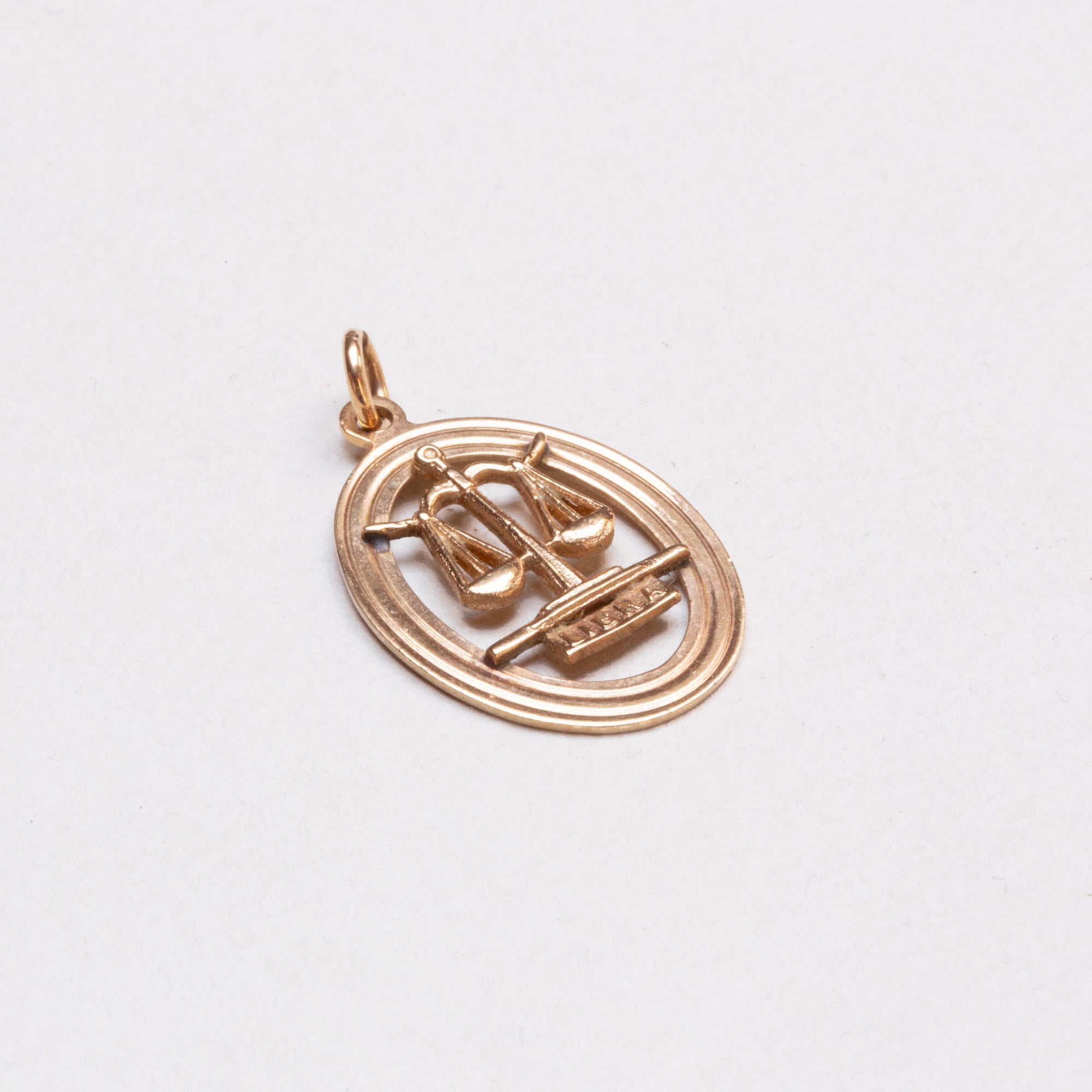 Vintage 9ct Gold Libra Charm Pendant