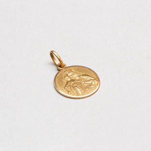 Vintage 18ct Gold Madonna and Child Pendant Charm