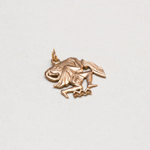 Vintage 9ct Gold Aquarius Charm Pendant