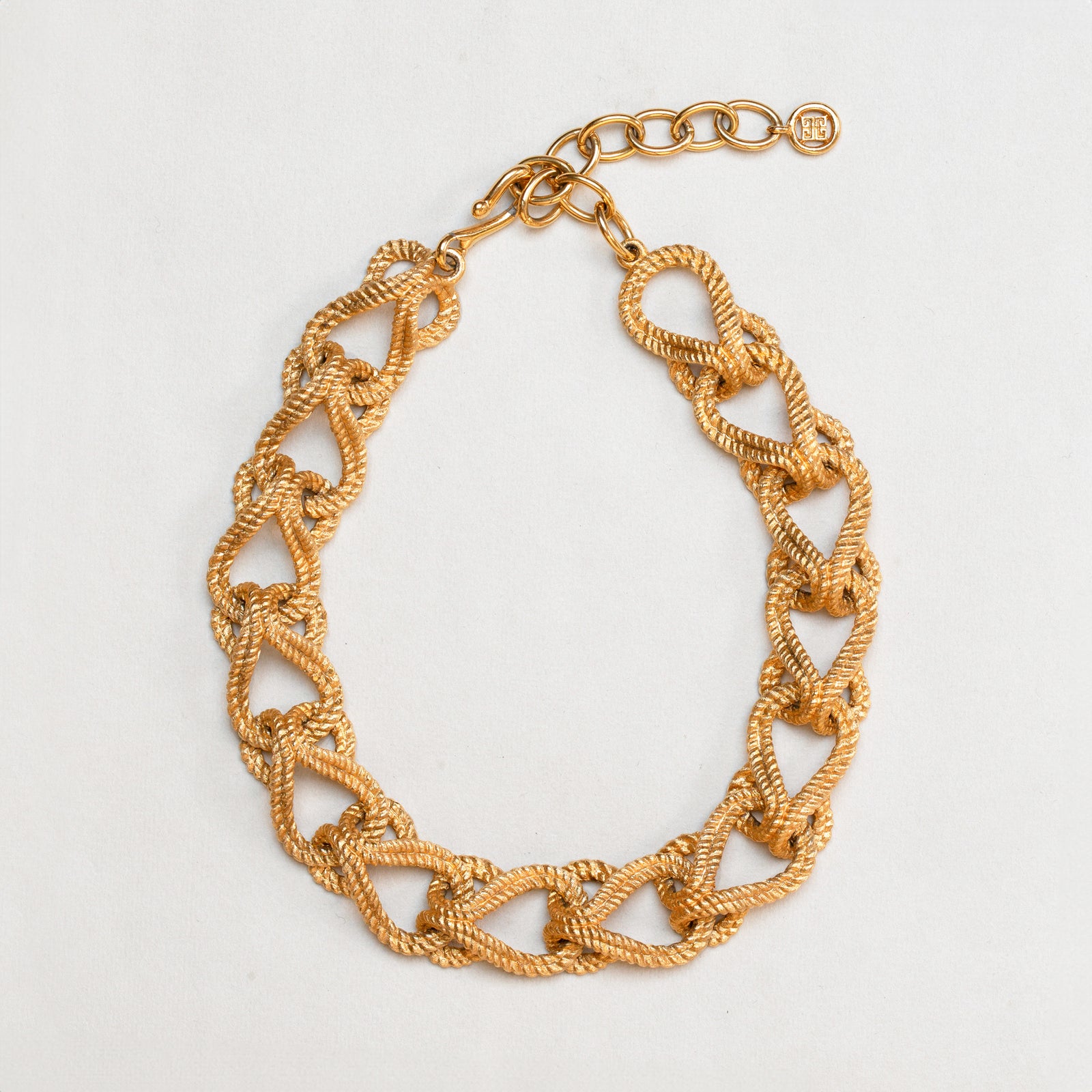Vintage Givenchy Textured Gold Chain Necklace