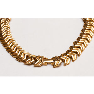 Vintage Napier Gold Chevron Link Chain Necklace