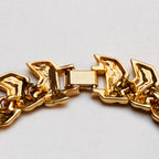Vintage Napier Gold Chevron Link Chain Necklace