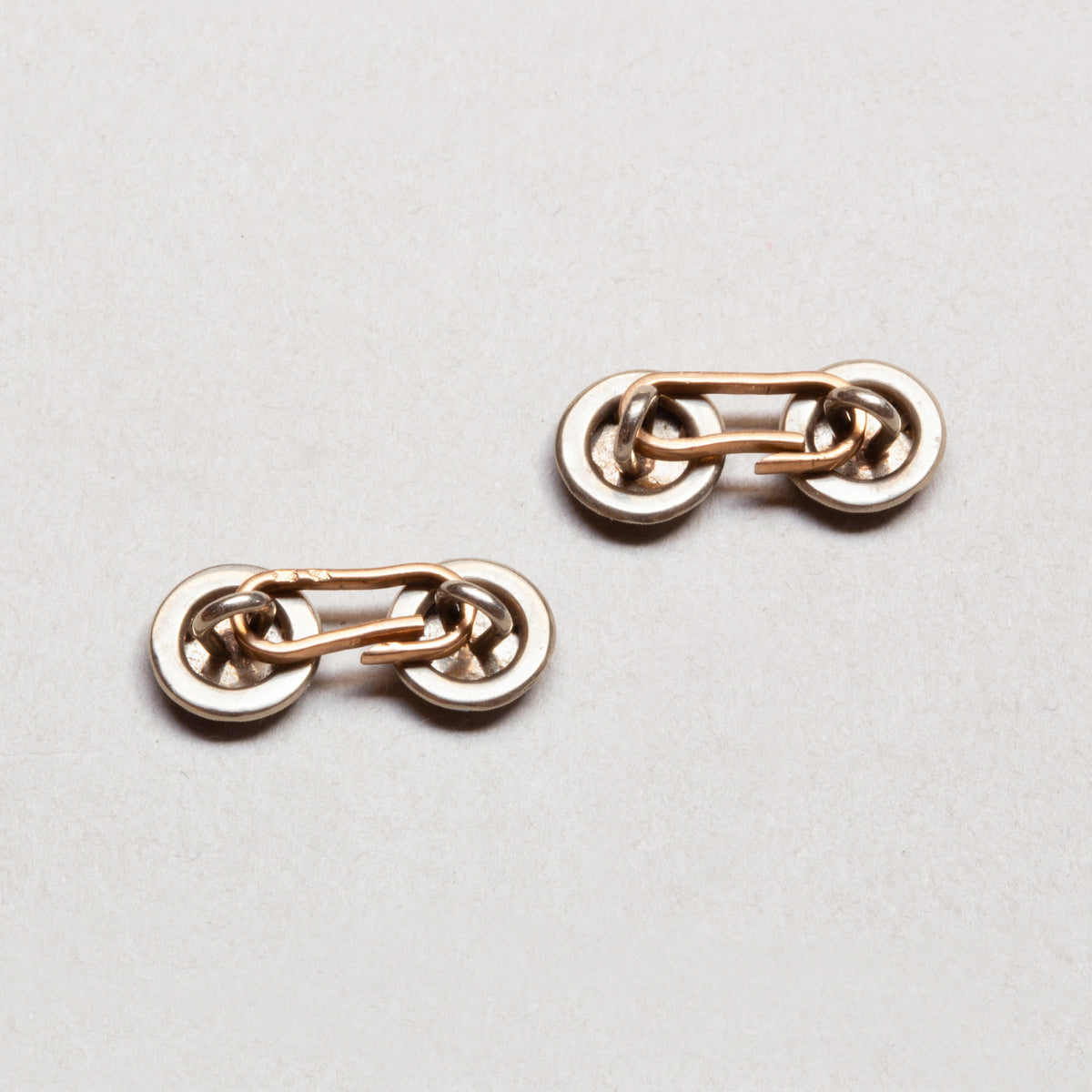 Vintage White Gold Cuffs with Sapphires