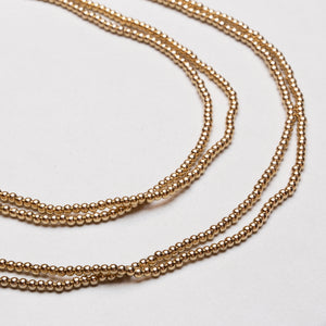 Vintage Givenchy Double-strand Gold Beaded Chain Necklace