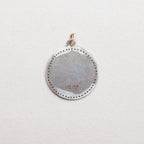 Vintage Sterling Silver St. Christopher Charm Pendant with Sapphires
