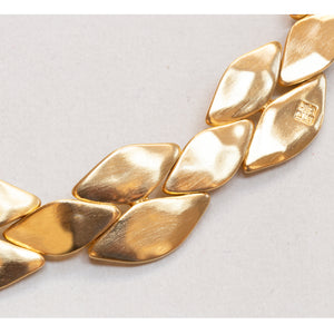 Vintage Givenchy Gold Leaf Link Necklace