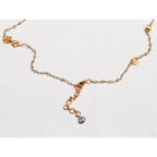 Long Chain Necklace with Beads and Gold Nuggets
