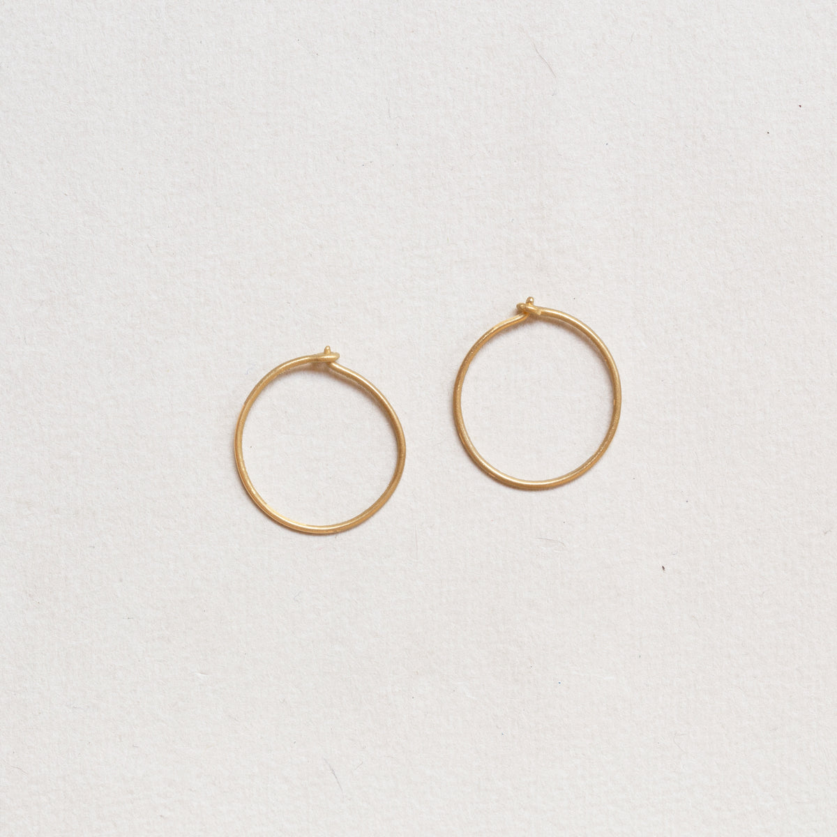 Simple Thing Gold-plated Silver Hoop Earrings