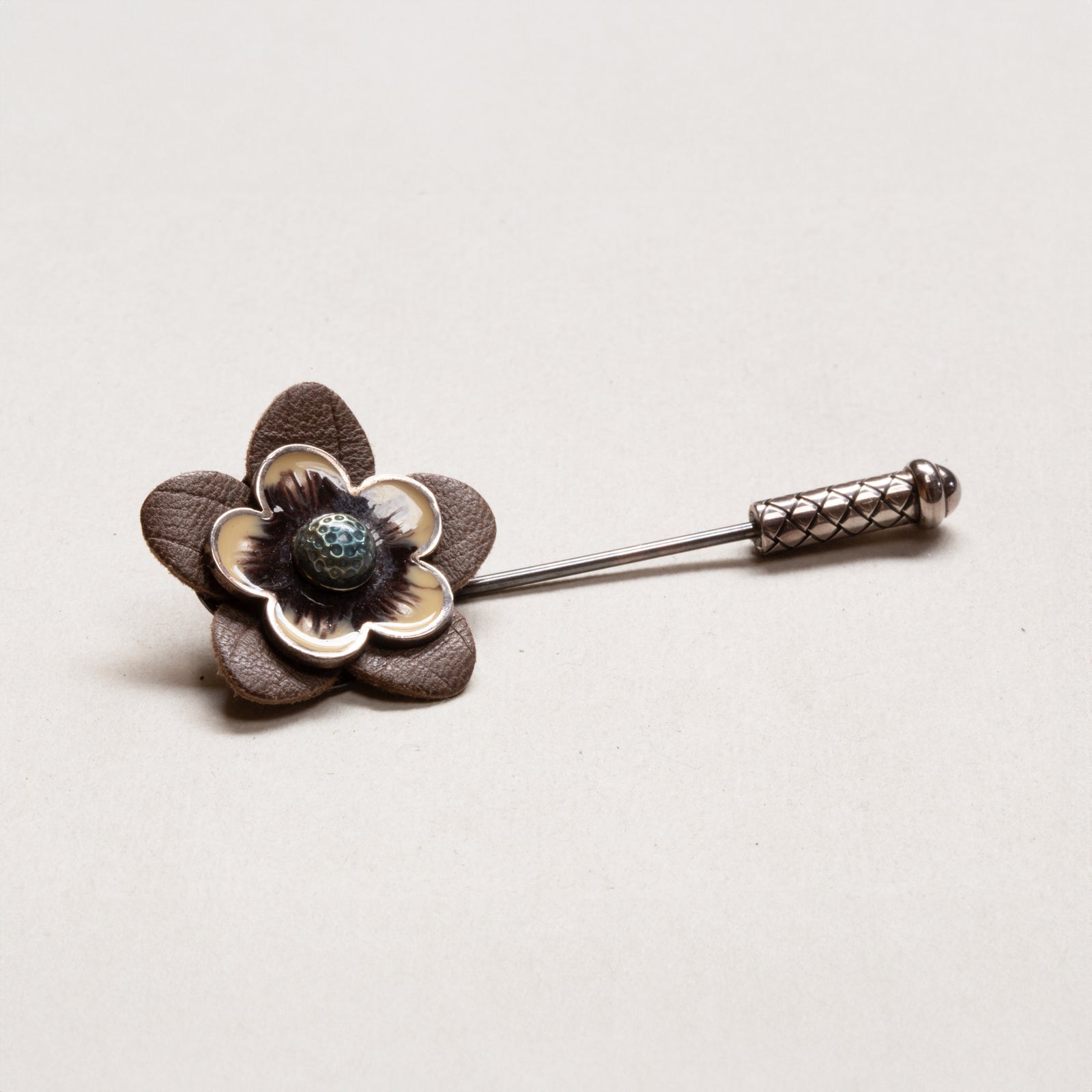 Vintage Bottega Veneta Flower Pin Brooch