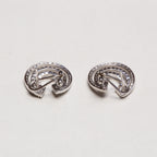 Vintage White Gold Diamond Stud Earrings